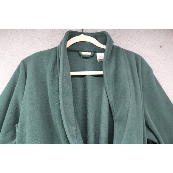 L. L. Bean Kids Long Green Bath Robe-Size Large(14-16)-Pockets - Picture 5 of 10